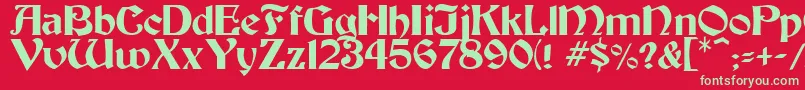 Thornton Font – Green Fonts on Red Background