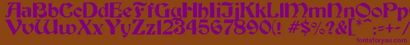 Thornton Font – Purple Fonts on Brown Background