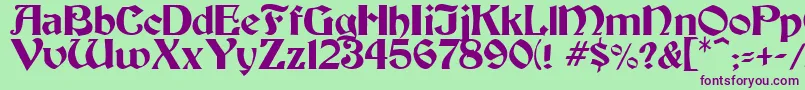 Thornton Font – Purple Fonts on Green Background