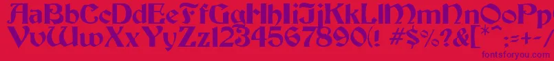 Thornton Font – Purple Fonts on Red Background