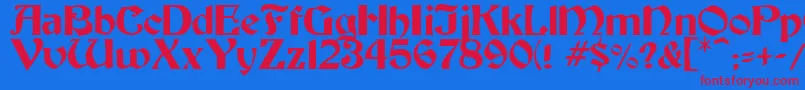 Thornton Font – Red Fonts on Blue Background