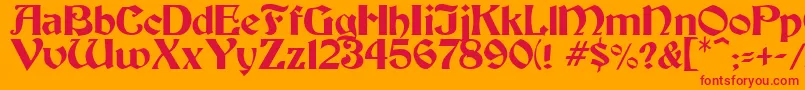 Thornton Font – Red Fonts on Orange Background