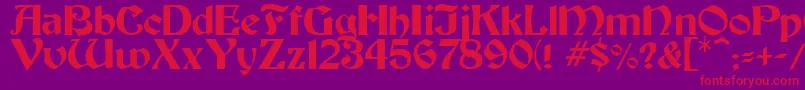 Thornton Font – Red Fonts on Purple Background