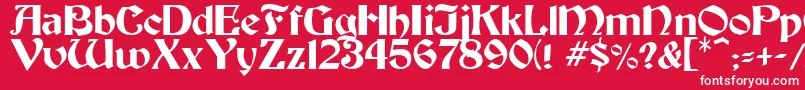 フォントThornton – 赤い背景に白い文字