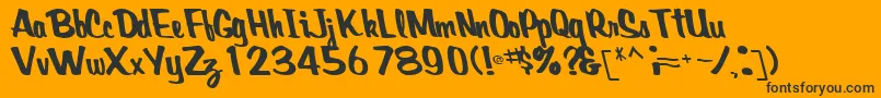 CreativepowerRegularTtcon Font – Black Fonts on Orange Background