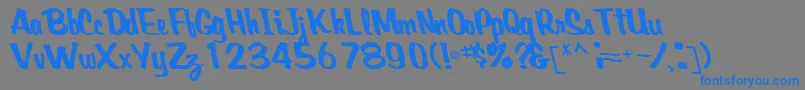 CreativepowerRegularTtcon Font – Blue Fonts on Gray Background