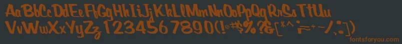 CreativepowerRegularTtcon Font – Brown Fonts on Black Background