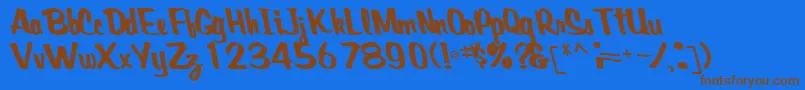CreativepowerRegularTtcon Font – Brown Fonts on Blue Background