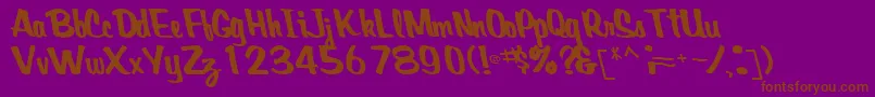 CreativepowerRegularTtcon Font – Brown Fonts on Purple Background