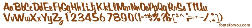CreativepowerRegularTtcon Font – Brown Fonts on White Background