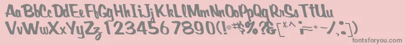 CreativepowerRegularTtcon Font – Gray Fonts on Pink Background