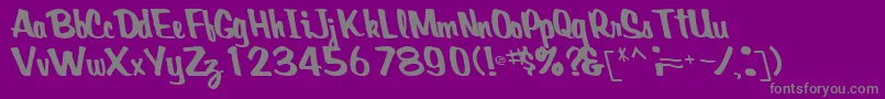 CreativepowerRegularTtcon Font – Gray Fonts on Purple Background