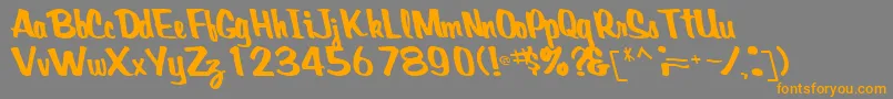 CreativepowerRegularTtcon Font – Orange Fonts on Gray Background