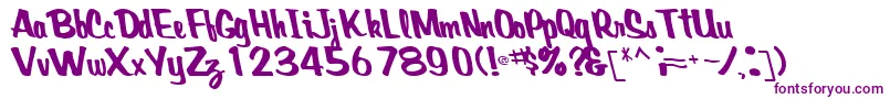 CreativepowerRegularTtcon Font – Purple Fonts on White Background