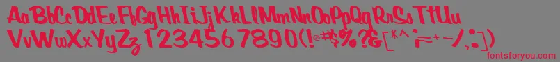 CreativepowerRegularTtcon Font – Red Fonts on Gray Background