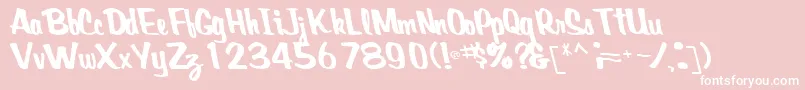 CreativepowerRegularTtcon Font – White Fonts on Pink Background