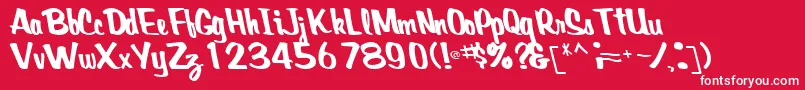 CreativepowerRegularTtcon Font – White Fonts on Red Background