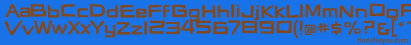 Vertigon Font – Brown Fonts on Blue Background