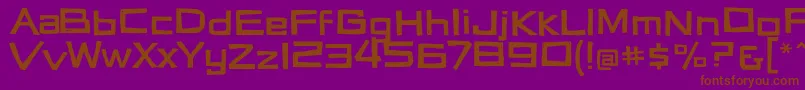 フォントVertigon – 紫色の背景に茶色のフォント