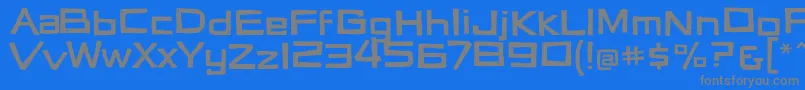 Vertigon Font – Gray Fonts on Blue Background