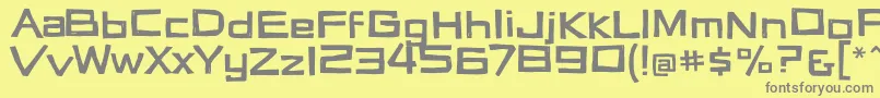 Vertigon Font – Gray Fonts on Yellow Background