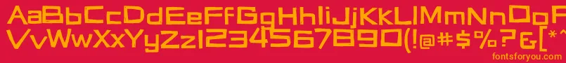 Vertigon Font – Orange Fonts on Red Background