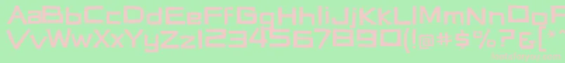 フォントVertigon – 緑の背景にピンクのフォント