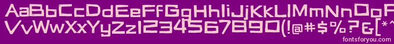Vertigon Font – Pink Fonts on Purple Background