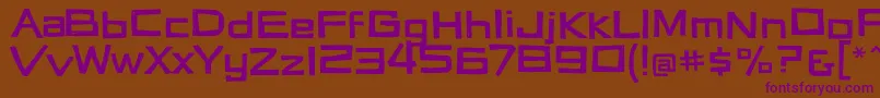 Vertigon Font – Purple Fonts on Brown Background