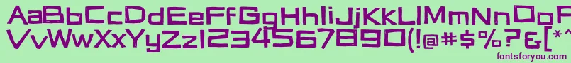 Vertigon Font – Purple Fonts on Green Background