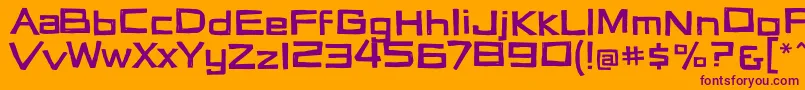 Vertigon Font – Purple Fonts on Orange Background