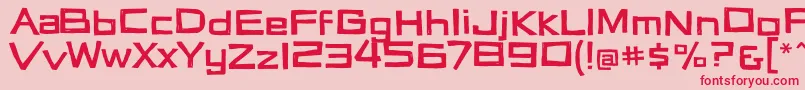 Vertigon Font – Red Fonts on Pink Background