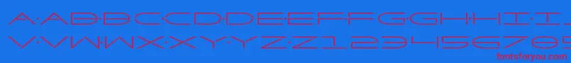 Factor Font – Red Fonts on Blue Background