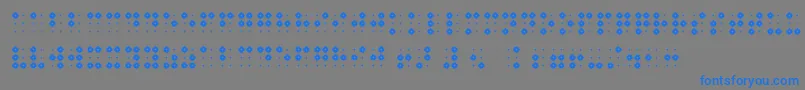 BraillenumhollowBold Font – Blue Fonts on Gray Background