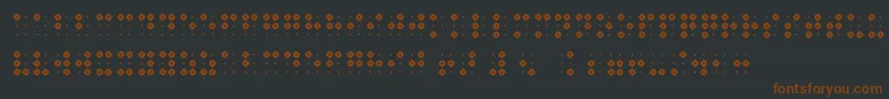 フォントBraillenumhollowBold – 黒い背景に茶色のフォント