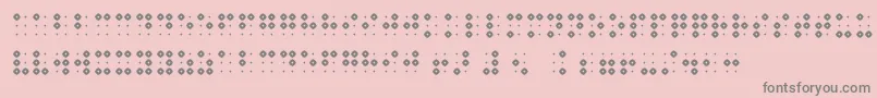 Saiba mais sobre a fonte BraillenumhollowBold Fonte BraillenumhollowBold – fontes cinzas em um fundo rosa