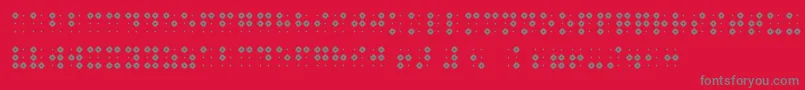 BraillenumhollowBold Font – Gray Fonts on Red Background