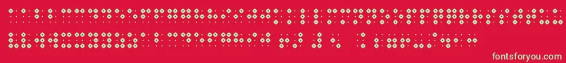 BraillenumhollowBold Font – Green Fonts on Red Background