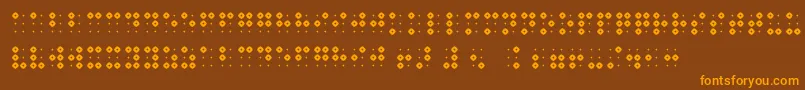 Police BraillenumhollowBold – polices orange sur fond brun