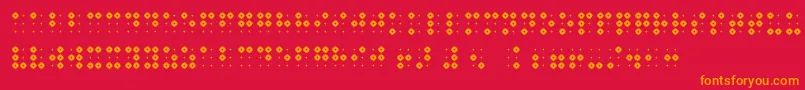 BraillenumhollowBold Font – Orange Fonts on Red Background