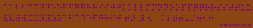 Подробнее о шрифте BraillenumhollowBold Шрифт BraillenumhollowBold – фиолетовые шрифты на коричневом фоне