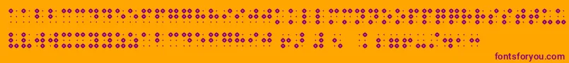 En savoir plus sur la police BraillenumhollowBold Police BraillenumhollowBold – polices violettes sur fond orange