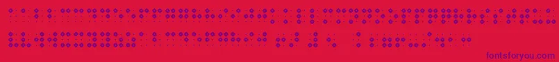 BraillenumhollowBold Font – Purple Fonts on Red Background