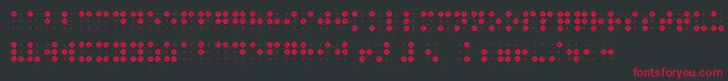BraillenumhollowBold Font – Red Fonts on Black Background