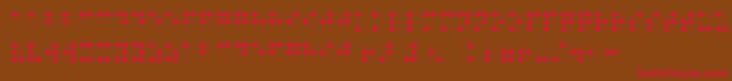 BraillenumhollowBold Font – Red Fonts on Brown Background