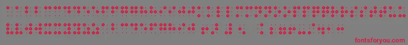 BraillenumhollowBold Font – Red Fonts on Gray Background