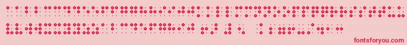 BraillenumhollowBold Font – Red Fonts on Pink Background