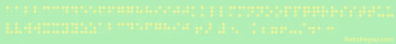 Подробнее о шрифте BraillenumhollowBold Шрифт BraillenumhollowBold – жёлтые шрифты на зелёном фоне