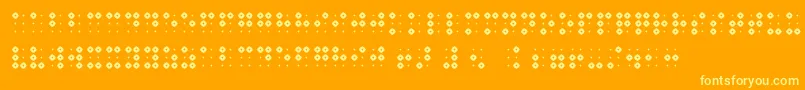 Lisätietoja BraillenumhollowBold-fontista BraillenumhollowBold-fontti – keltaiset fontit oranssilla taustalla