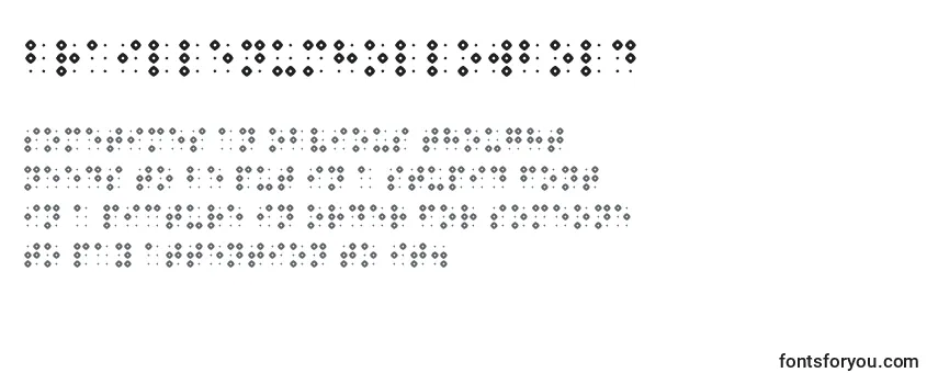 BraillenumhollowBold -fontin tarkastelu